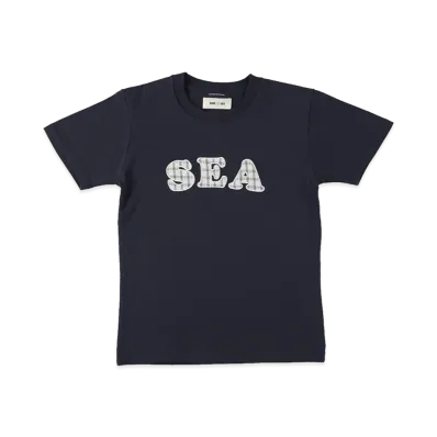 WIND AND SEA Kids Logo Patch S/S Tee "Navy"