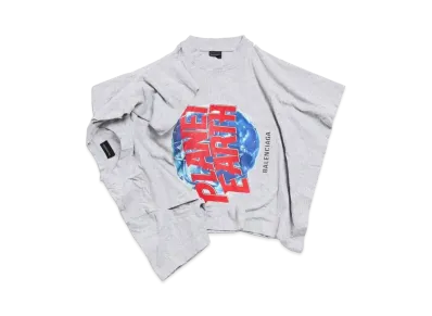 BALENCIAGA Women's Twisting T-Shirt "Heather Grey"