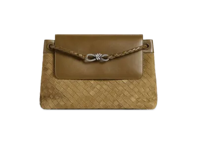 Bottega Veneta Andiamo Messenger "Mud"