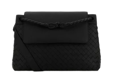 Bottega Veneta Leather Medium Andiamo Crossbody Bag "Black"