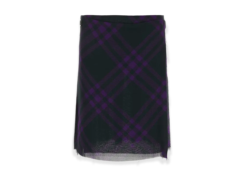 Burberry Women's Embroidered Silk Skirt "Checked"