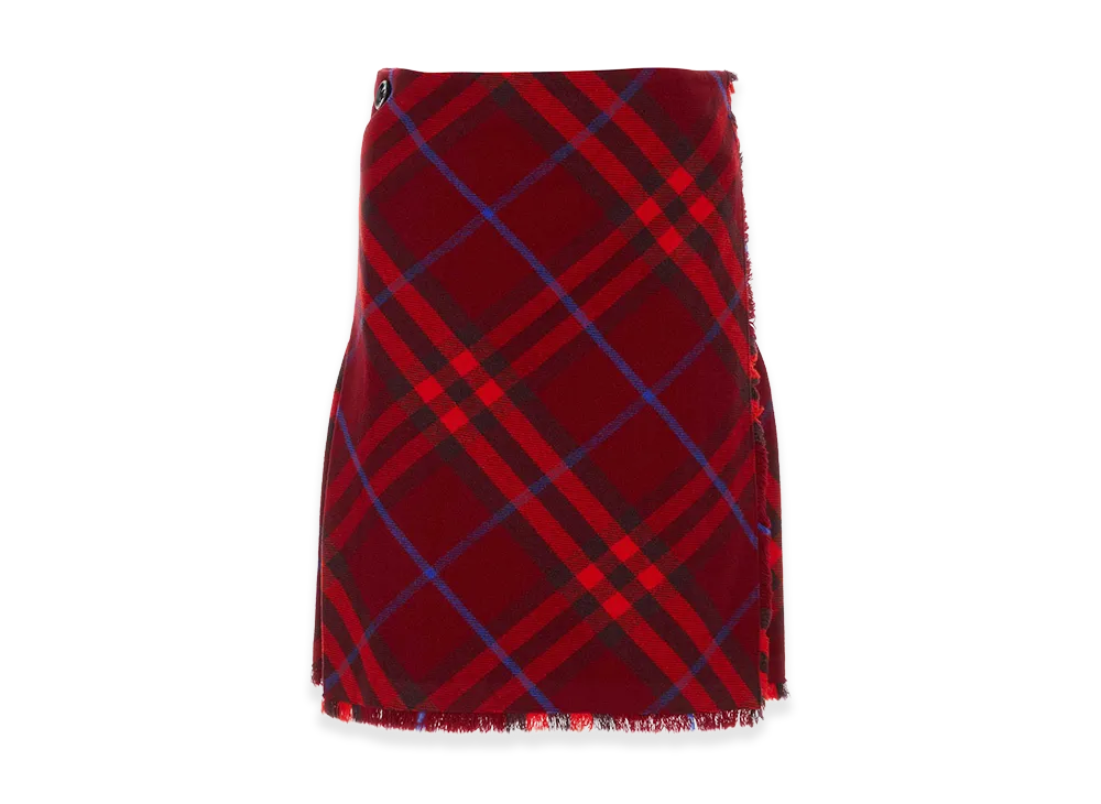 Burberry Women's Embroidered Wool Skirt "Red"