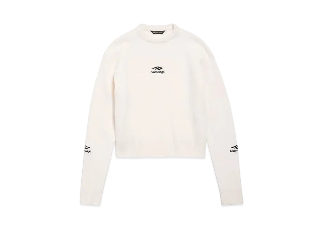 BALENCIAGA Women's Ski Crewneck "White"
