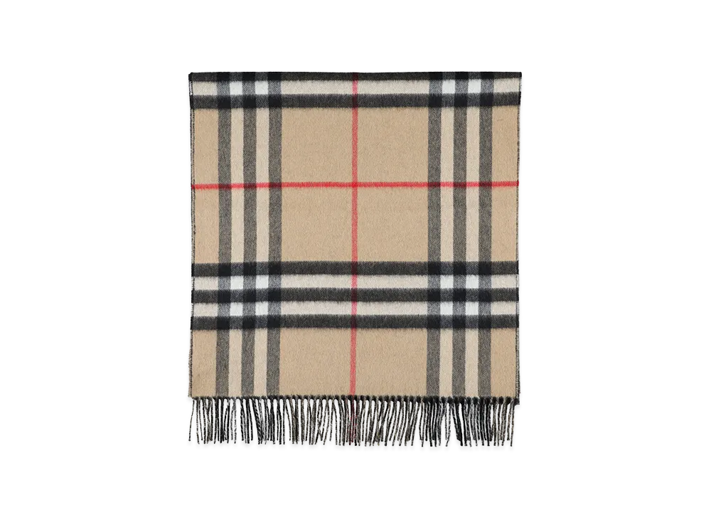 Burberry Embroidered Cashmere Scarf "Black"
