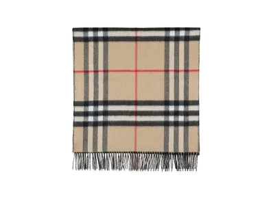 Burberry Embroidered Cashmere Scarf "Black"