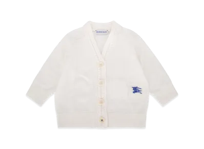 Burberry Kids IG5 MN Graham Cable Knit Cardigan "Ivory"