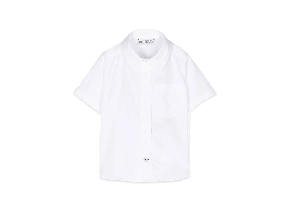 Burberry Kids Short Sleeve Shirts "White"