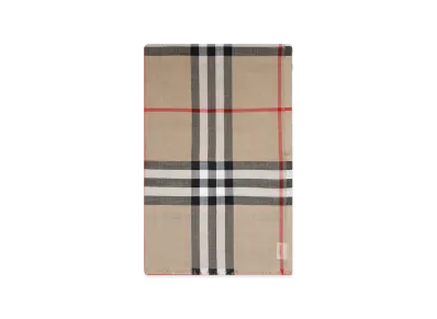 Burberry Women's Check Wool And Silk Scarf "Beige"