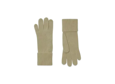 Burberry Women's Cashmere Blend Gloves "Khaki Green"