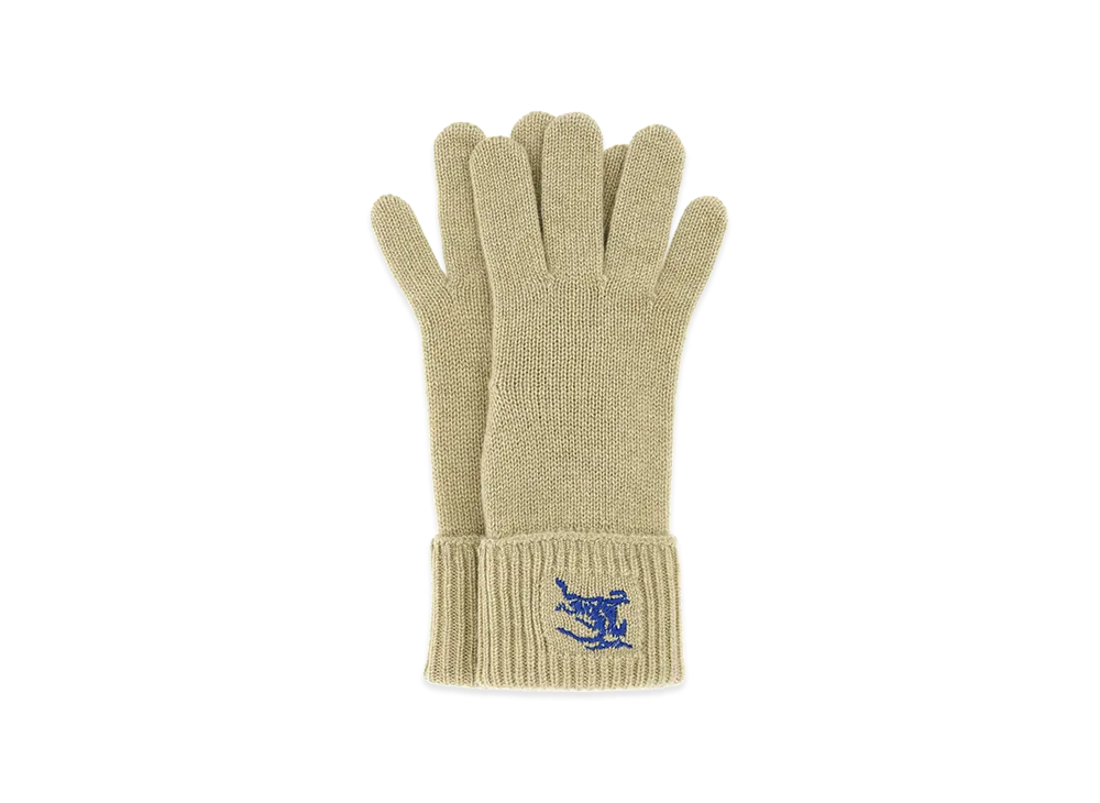 Burberry Women's Cashmere Blend Gloves "Green/Khaki"