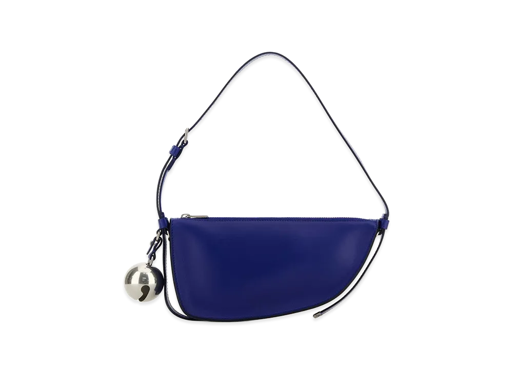Burberry Women's Leather Shield Mini Shoulder Bag "Blue"