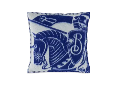 Burberry Embroidered Wool Pillow "Azure"