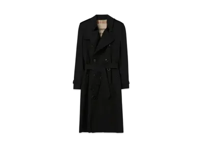Burberry Long Kensington Heritage Trench Coat "Black"
