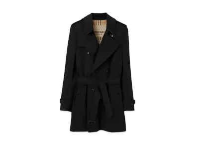 Burberry Short Kensington Heritage Trench Coat "Black"