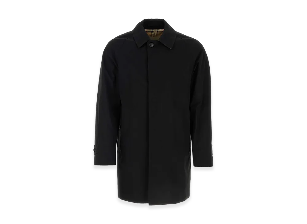 Burberry Gabardine Heritage Camden Overcoat "Black"