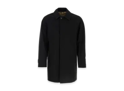 Burberry Gabardine Heritage Camden Overcoat "Black"