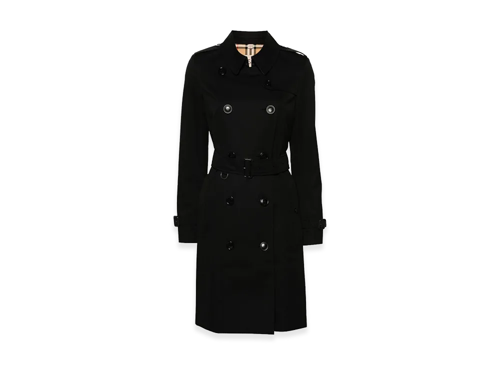 Burberry Women's Cotton Trench Coat "Black"