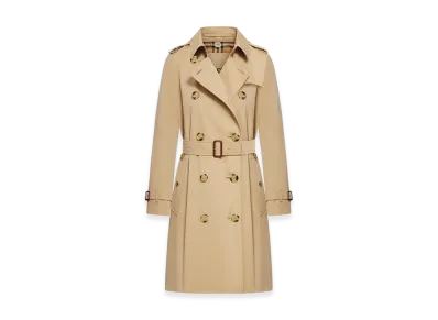 Burberry Women's Heritage Kensington Medium Trench Coat "Beige"
