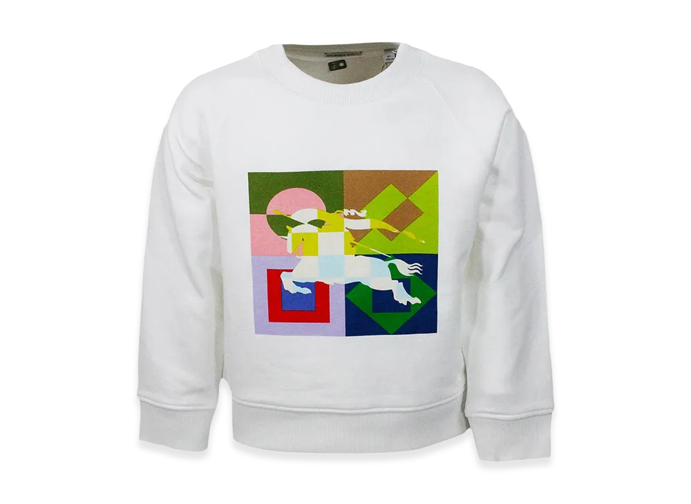 Burberry Kids Cotton Crew Neck "White"