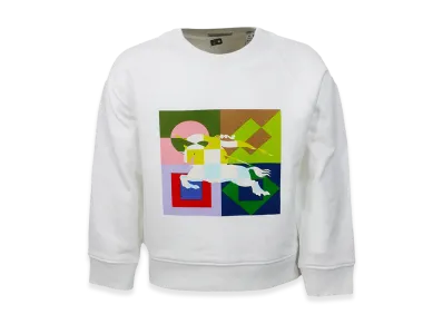 Burberry Kids Cotton Crew Neck "White"