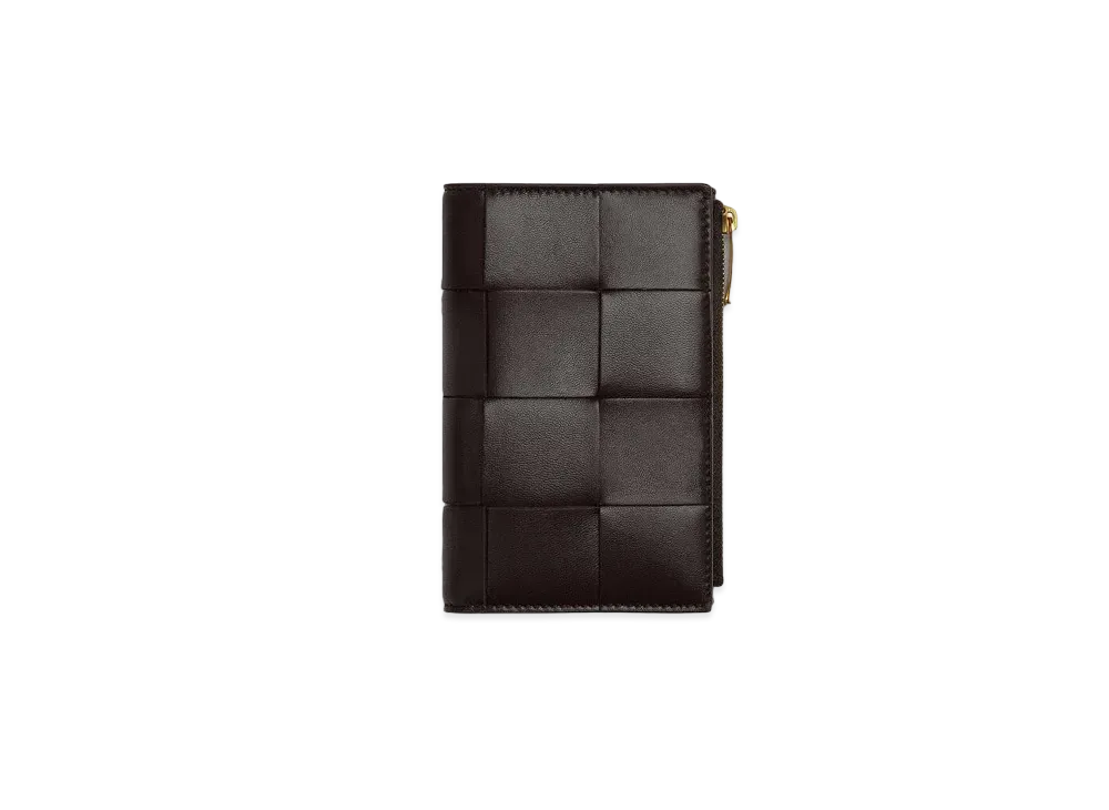 Bottega Veneta Bi-Fold Zip Wallet "Fondant"