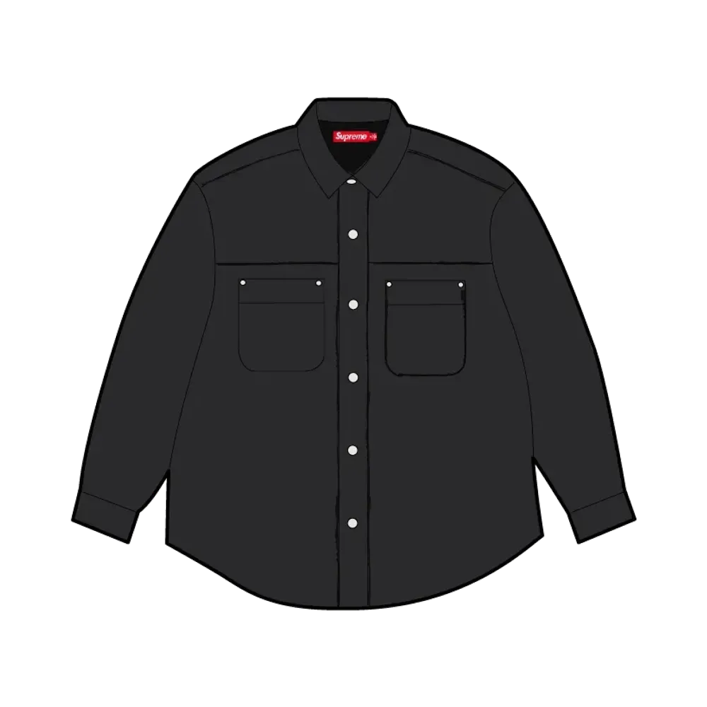 Supreme Faux Suede Snap Shirt "Black"