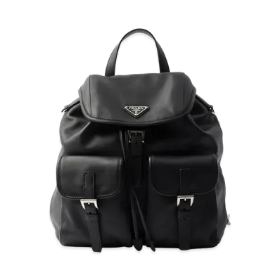 PRADA Medium Leather Backpack "Black"