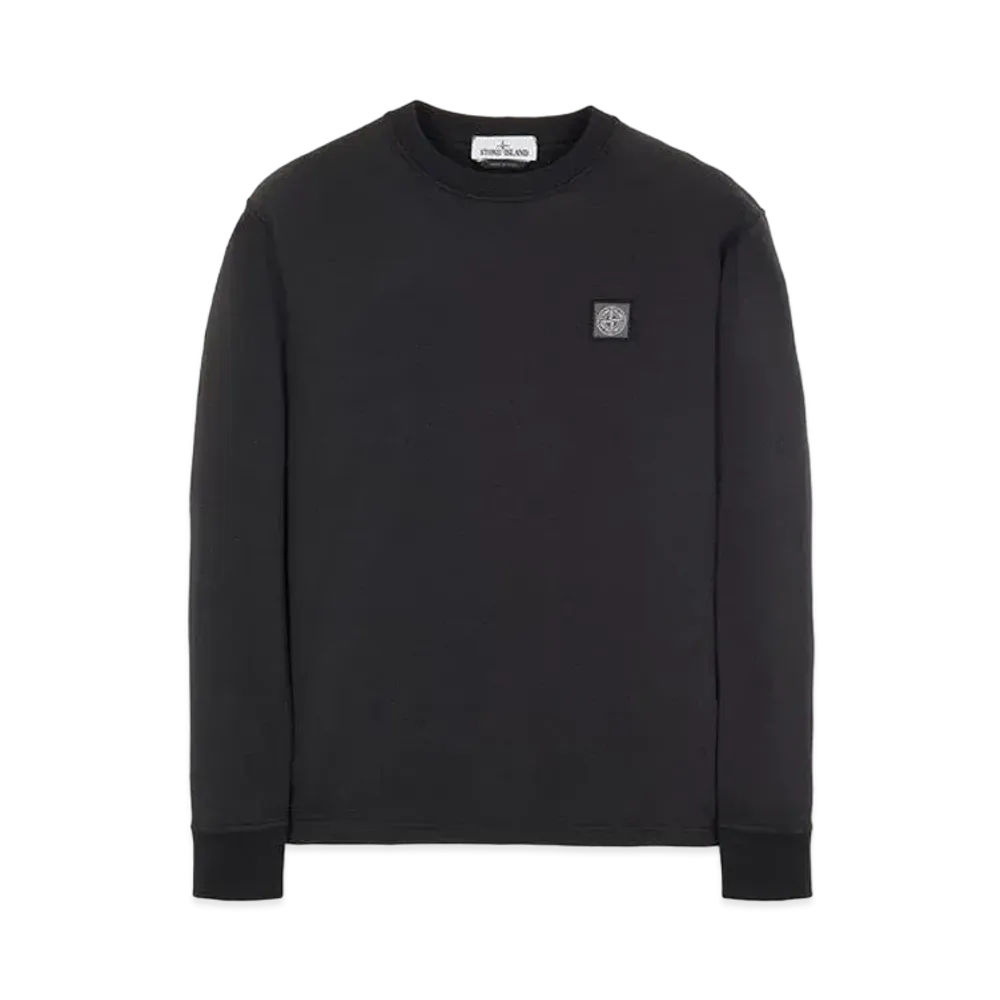 Stone Island 21842 COTTON JERSEY 20/1 'FISSATO' EFFECT_SLIM FIT "Black"
