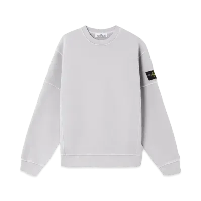 Stone Island 6100032 Organic Cotton Diagonal Fleece Old Effect "Pearl Grey"