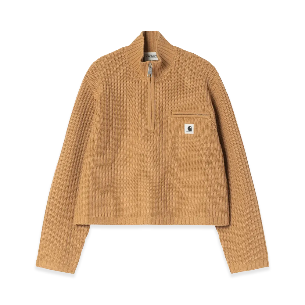Carhartt WIP Women's Detroit Half Zip Sweater "WIP Dusty H"