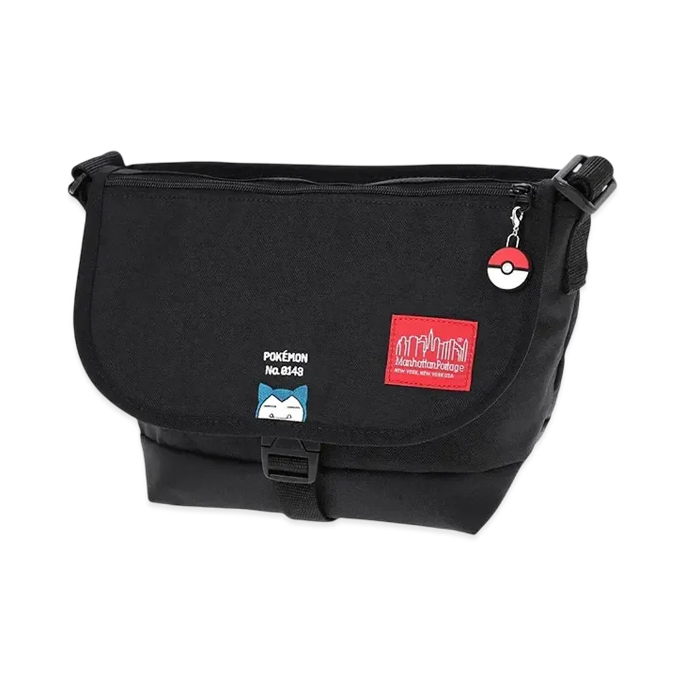 Manhattan Portage x Pokemon Nylon Messenger Bag JR Flap Zipper Pocket Kabigon "Black"