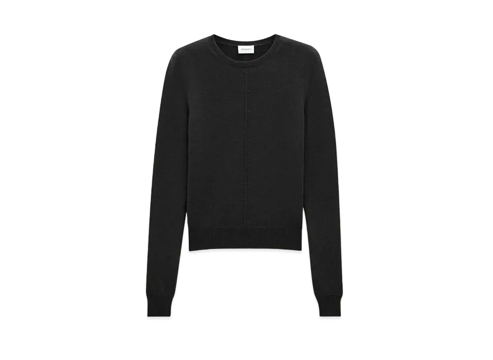 Saint Laurent Women's Openwork Sweater in Cashmere "Black"