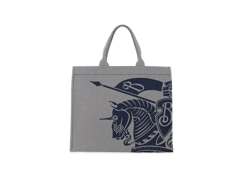 Burberry Embroidered Canvas Shopping Bag "Azure"