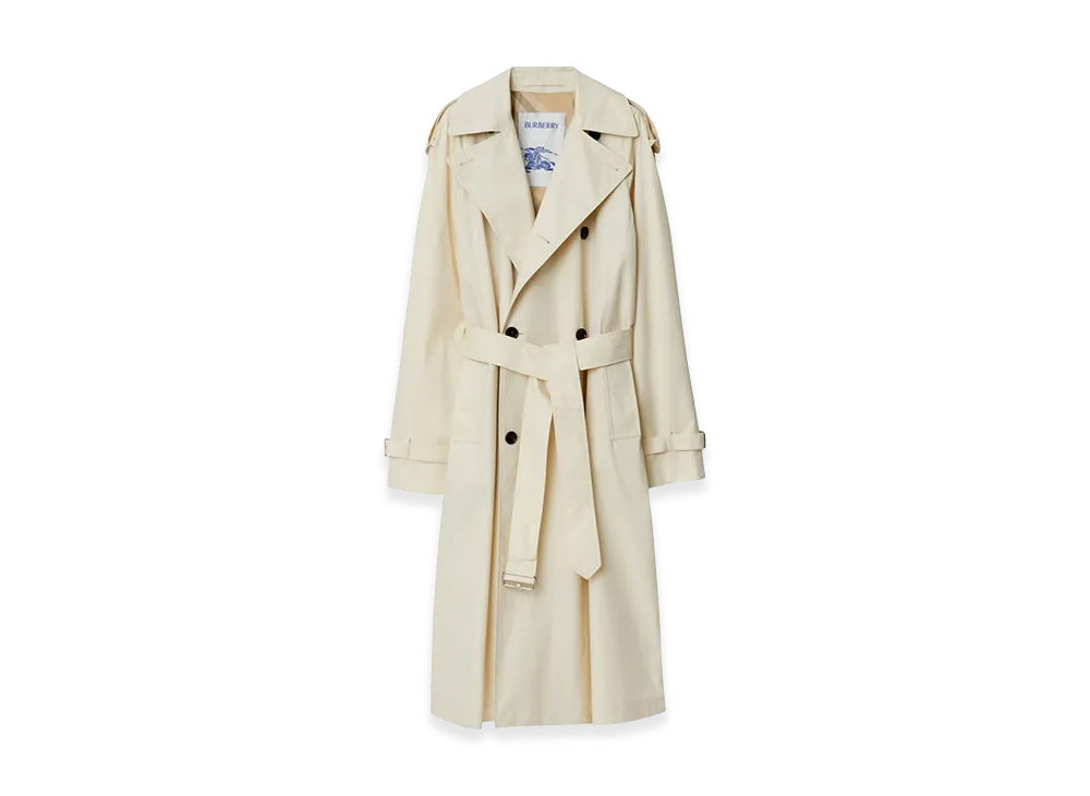 Burberry Women's Gabardine Trench Coat "Ivory"