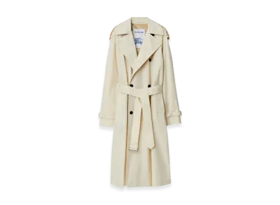 Burberry Women's Gabardine Trench Coat "Ivory"