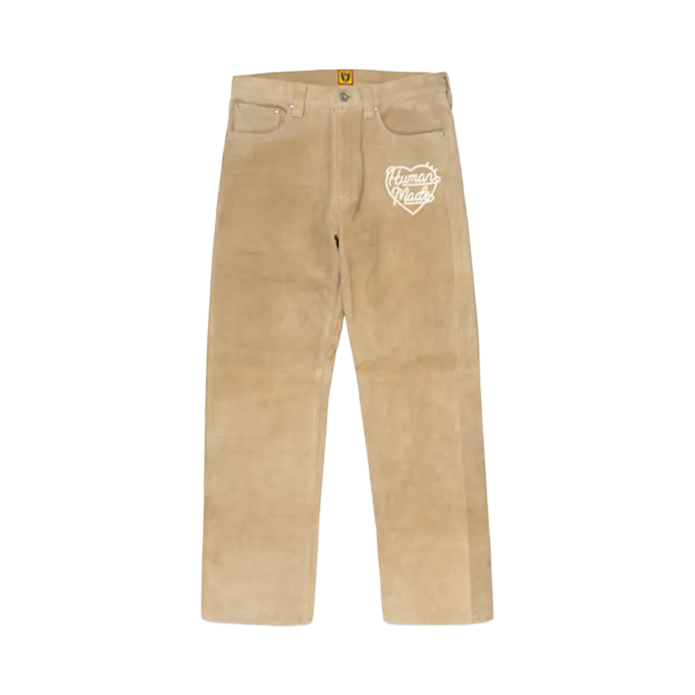 HUMAN MADE Suede Leather Pants "Beige"