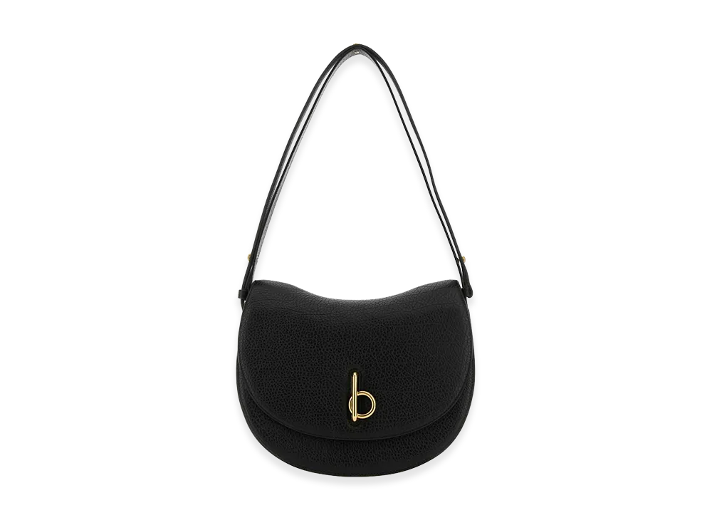 Burberry Women's Leather Medium Rocking Horse Shoulder Bag "Black"