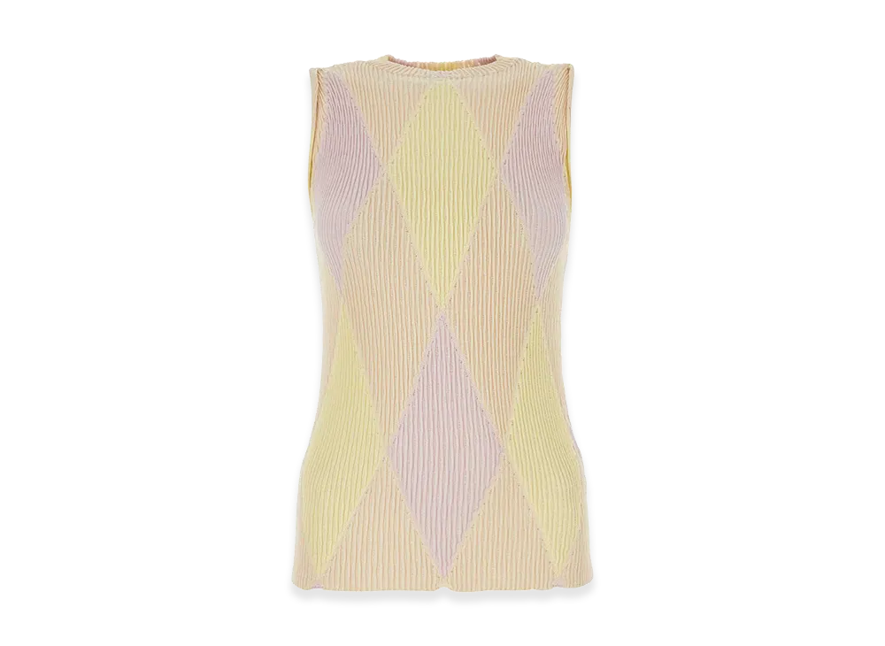 Burberry Women's Embroidered Cotton Blend Top "Stripped"
