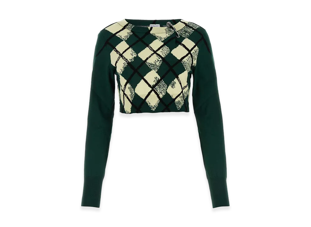 Burberry Women's Cotton Sweater "Bottle Green"