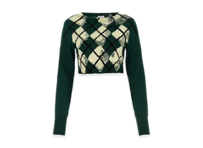 Burberry Women's Cotton Sweater "Bottle Green"