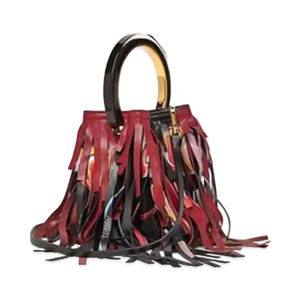 Marni Soft Calfskin PANNIER Bag "Windblown Print"