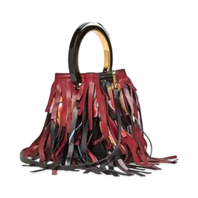 Marni Soft Calfskin PANNIER Bag "Windblown Print"
