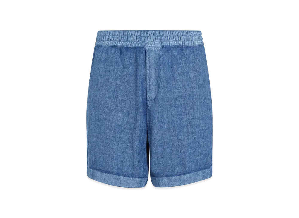 Burberry Linen Drawstring Shorts "Azure"