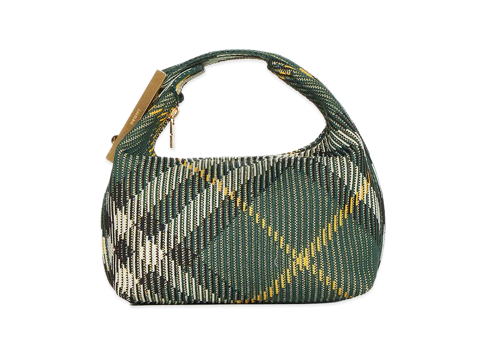 Burberry Women's Embroidered Nylon Mini Peg Handbag "Green"