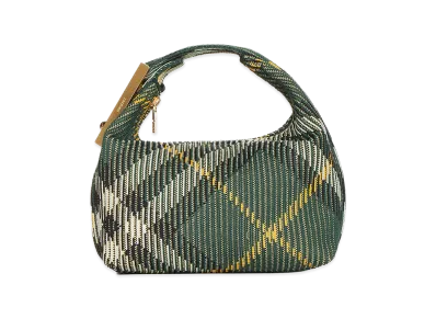 Burberry Women's Embroidered Nylon Mini Peg Handbag "Green"