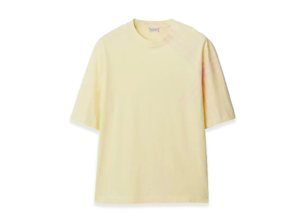 Burberry Check Sleeve Cotton T-Shirt "Sherbet"