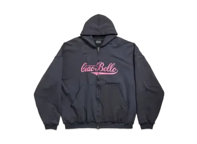 BALENCIAGA Women's Ciao Bello Pulled Hoodie "Black"