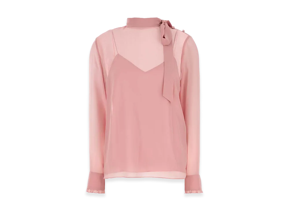 GUCCI Women's Crepe Blouse "Pink"