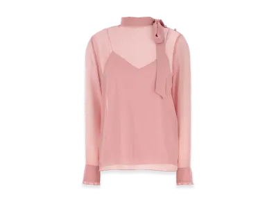 GUCCI Women's Crepe Blouse "Pink"