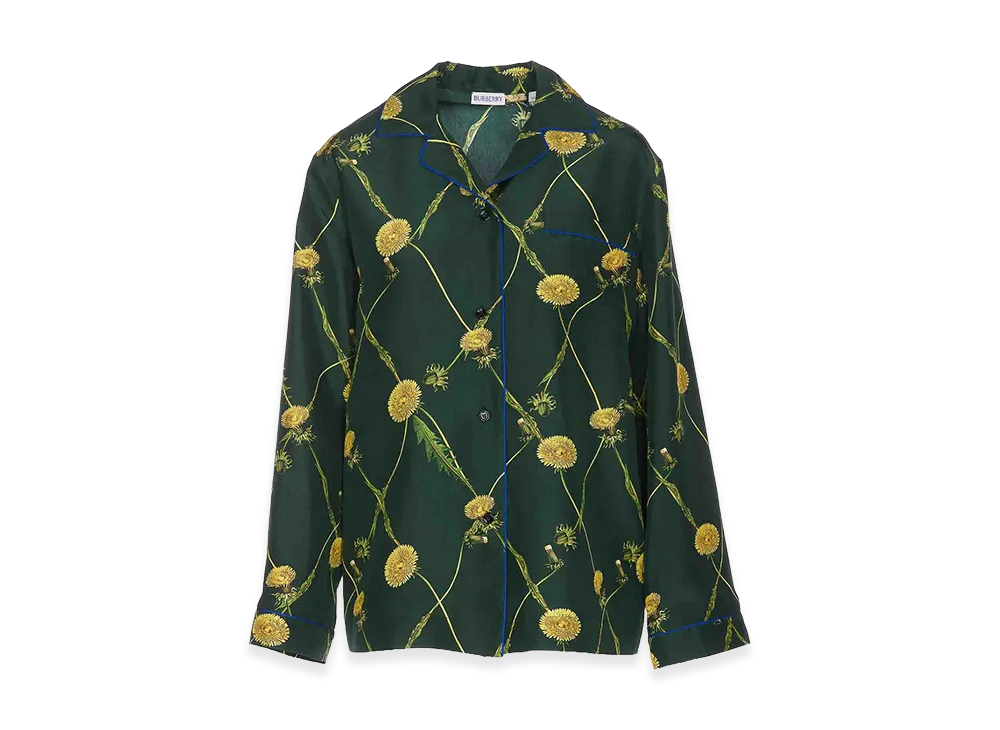 Burberry Women's Shirt With Buttons Regular Collar "Green"